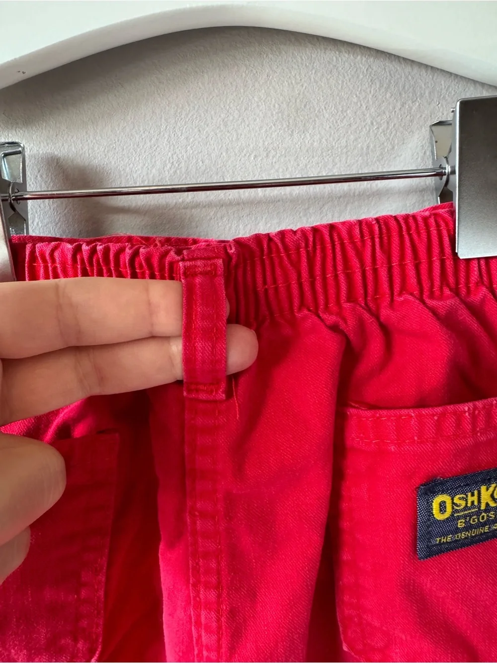 Vintage Osh Kosh‎ B’Gosh Paper Tag 100% Cotton Red Utility Pants 6 Years